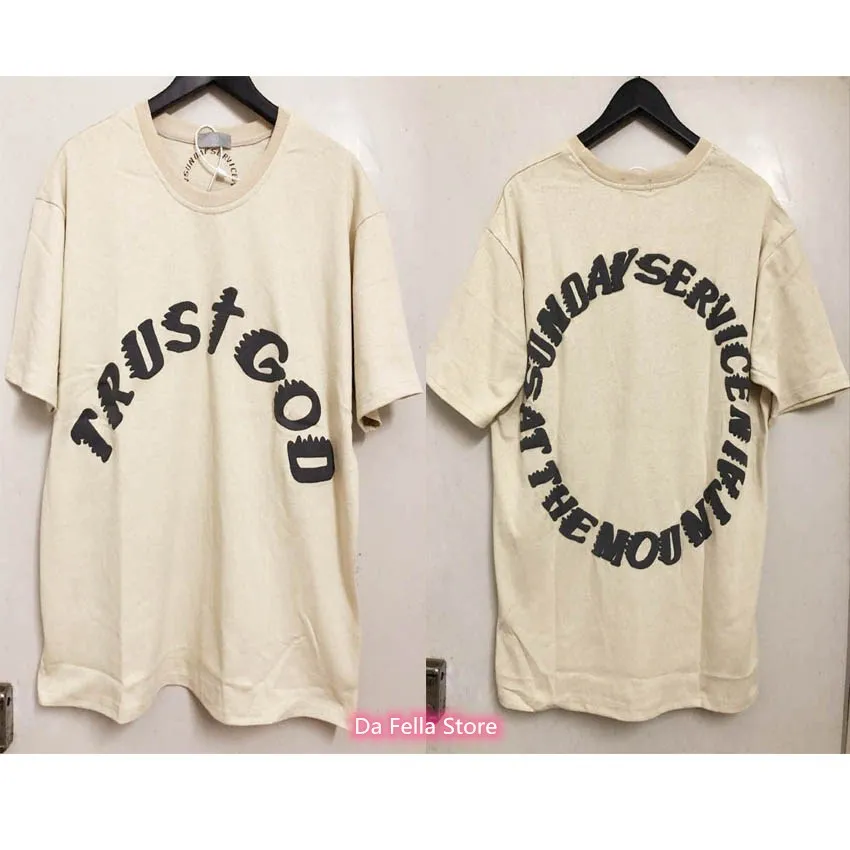 Футболка Мужская/женская с 3D-принтом TRUST GOD рубашка в стиле хип-хоп Канье Уэста