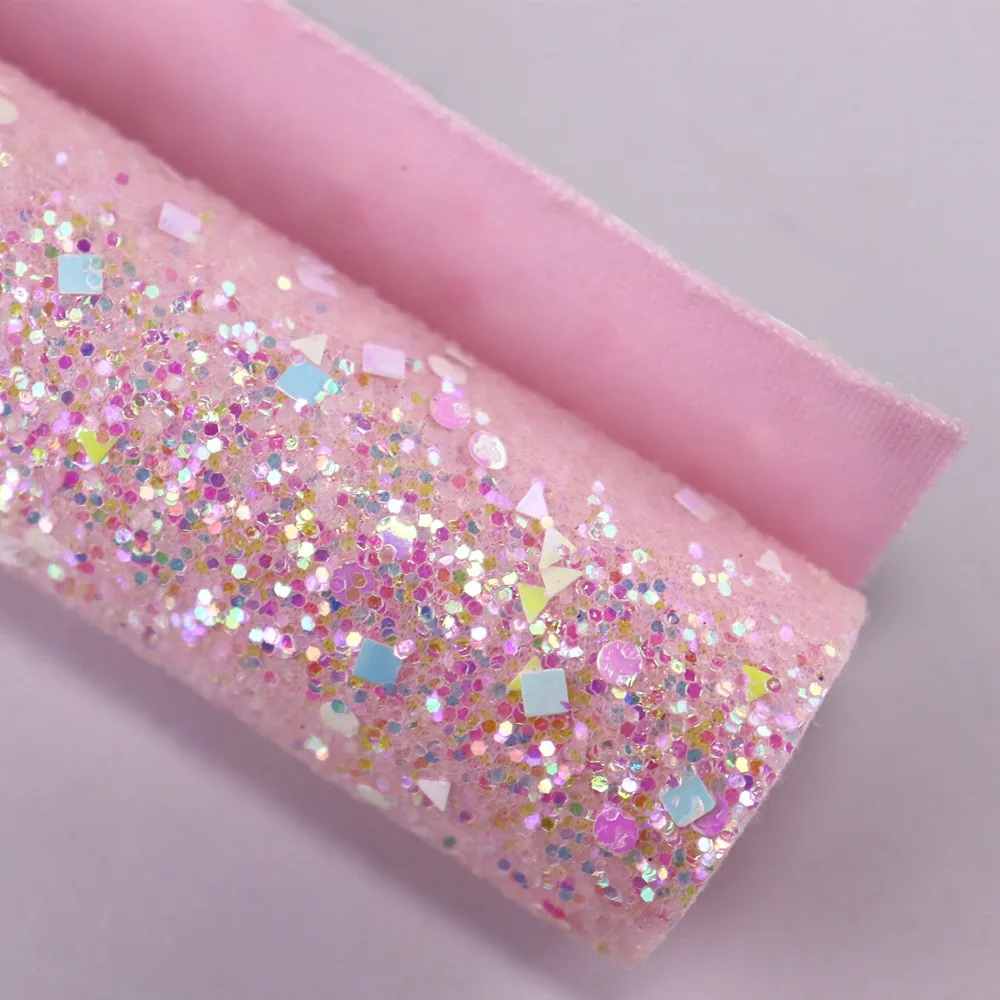 Гладкая розовая тонкая блестящая ткань 30x134 см с эластичной саржевой войлочной