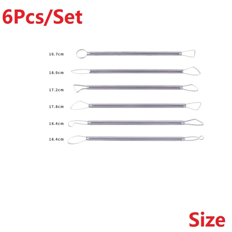 6-7 шт./компл. металлической глины Ножи Алюминий стержень скребок Керамика