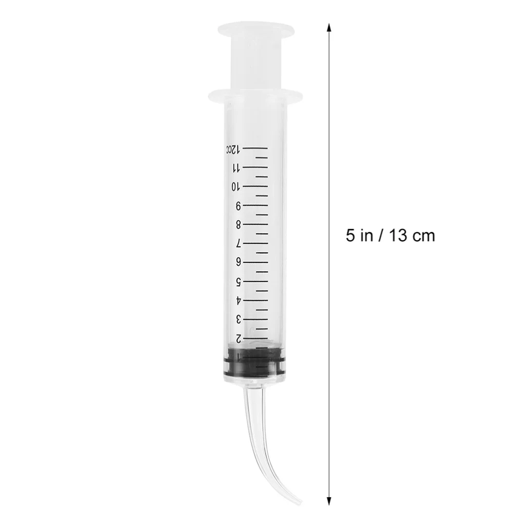 

6pcs Syringe Disposable Durable Bend Head Elbow Irrigation Practical Teeth Syringe Injection Tool Oral Care