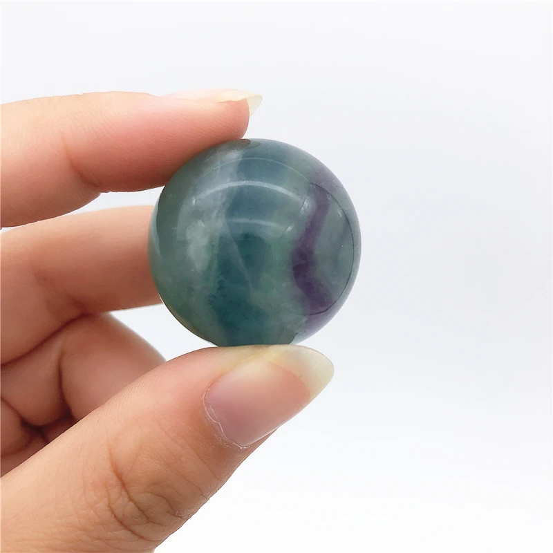 

Natural Purple Green Fluorite Quartz Crystals Sphere Ball Gemstones Reiki Healing DIY Gift Natural Stones and Minerals
