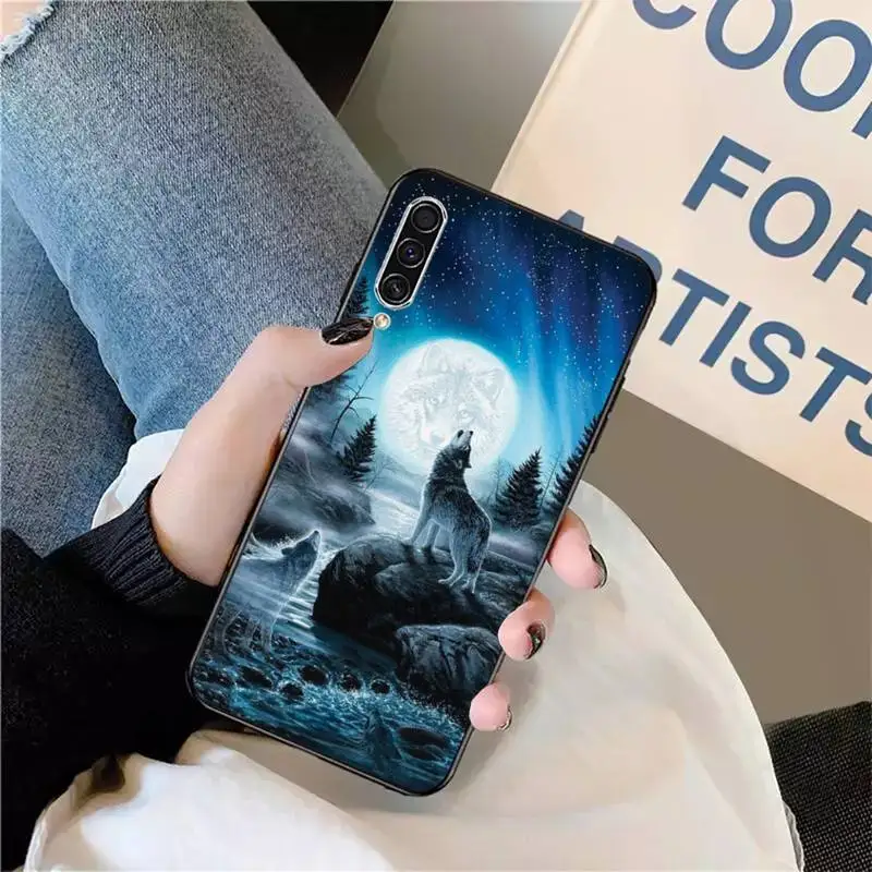 

Moon roaring horror wolf animal Phone Case For Samsung galaxy S 9 10 20 A 10 21 30 31 40 50 51 71 s note 20 j 4 2018 plus
