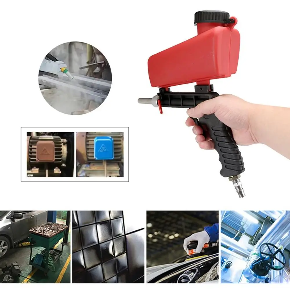 90PSI гравитационный Пескоструйный пистолет пневматический небольшой Пескоструйный Аппарат Регулируемый набор устройств для ржавчины