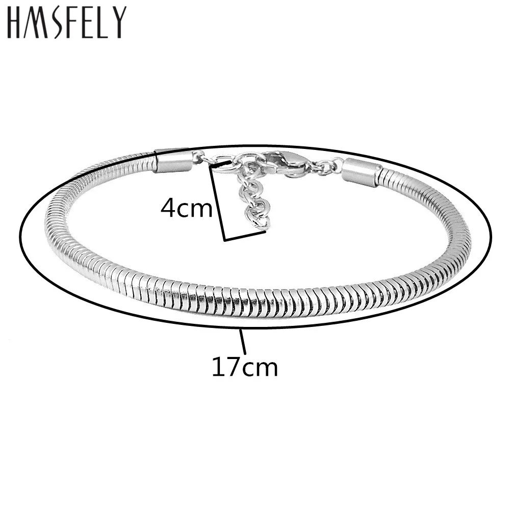 HMSFELY Для женщин Нержавеющая сталь браслеты с подвесками в форме сердца замок