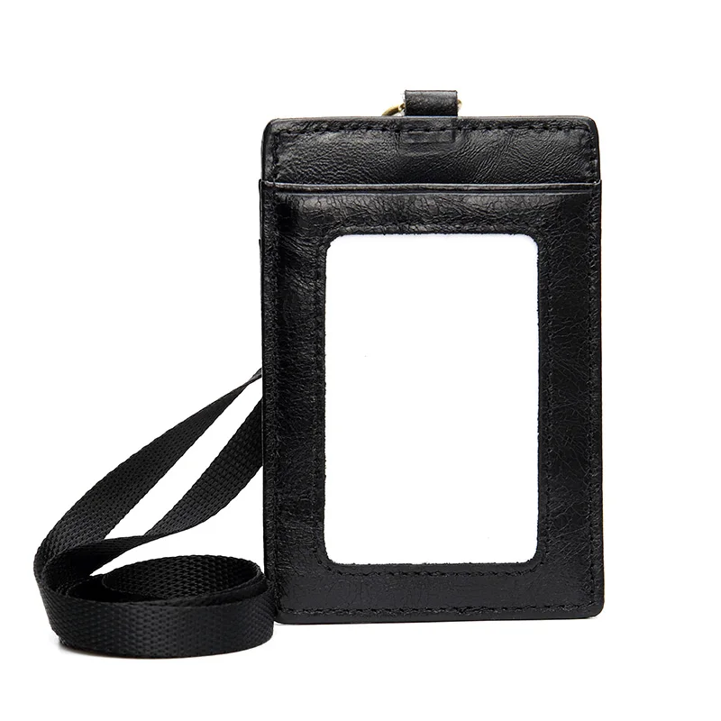 Держатель для документов из натуральной кожи мужчин и женщин тканый ремешок