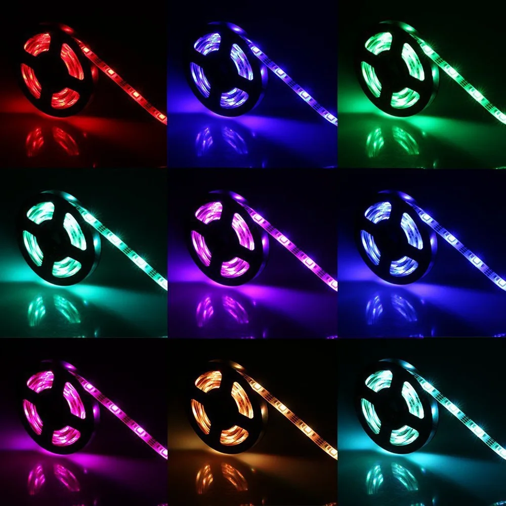5V USB LED Strip RGB 5050 Bluetooth APP Control 1-5m Flexible LED Tape Lamp with IR Remote Control DIY Computer PC TV Backlight images - 6