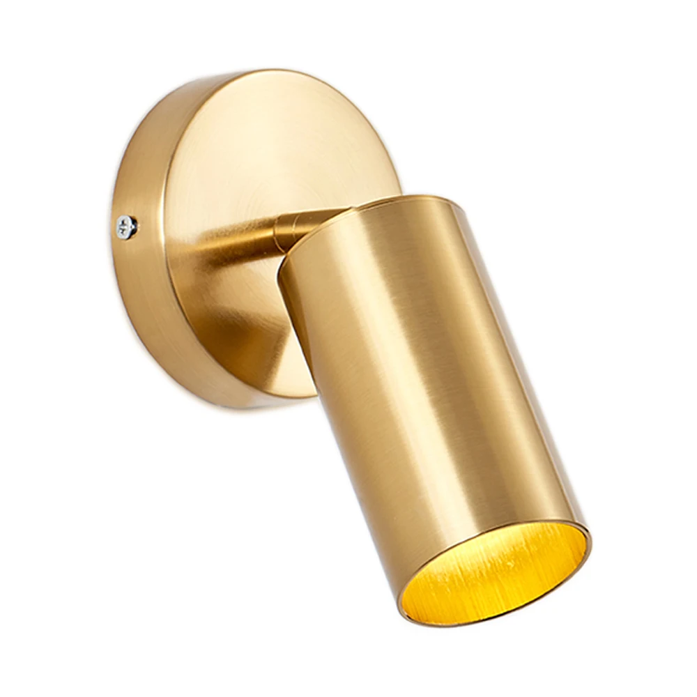 

YCZWEY Full Metal E27 COB Wall Lamp Indoor Lighting Single Light Source Cylinder Electroplating Wardrobe Shop Showcase Spotlight