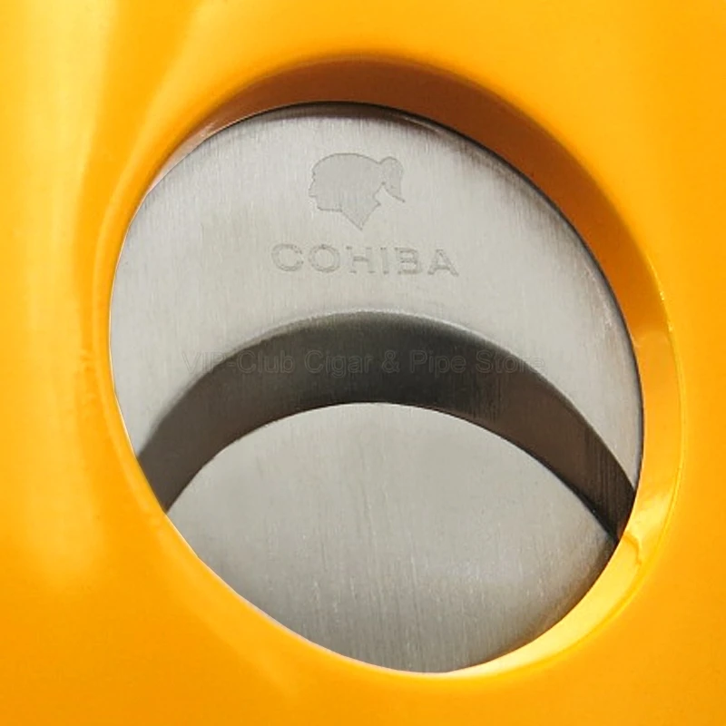 Cohiba Желтый и золотой Нержавеющая сталь с двумя лезвиями сигаретные Ножницы Резак