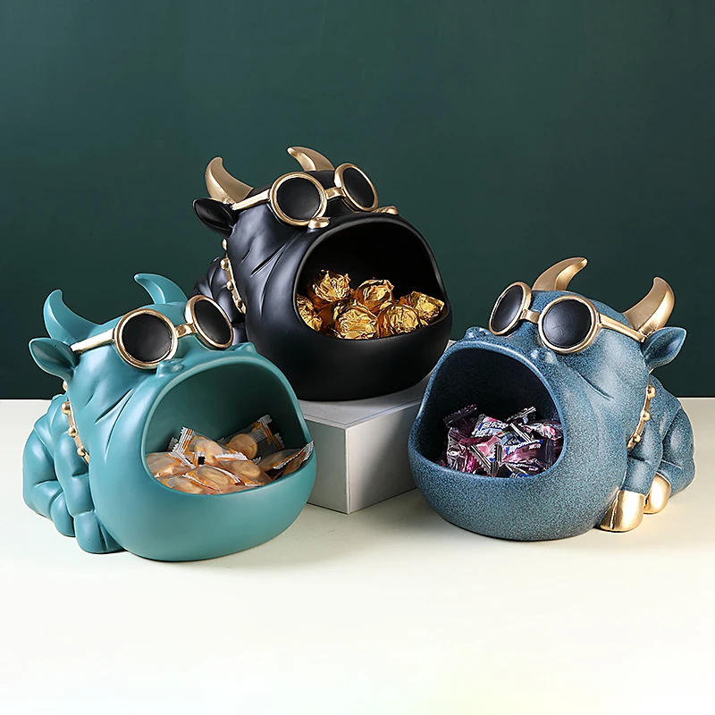 

Home Room Decor,3D Figurine Miniature,Cool Dog Statue,Sculpture,Table Decoration,Desk Sundries Storage Box,Decorative Coin Bank