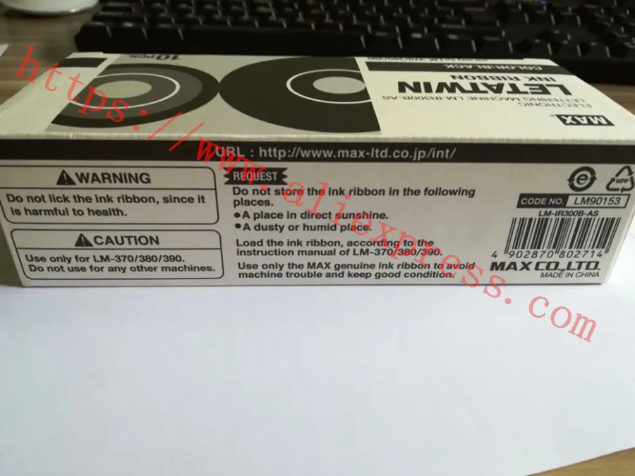 Cable ID pritner MAX Ink Ribbon LM-IR300B-AS new original For Tube Printer electronic lettering machineLM-380A LM-380E LM-390A | Компьютеры