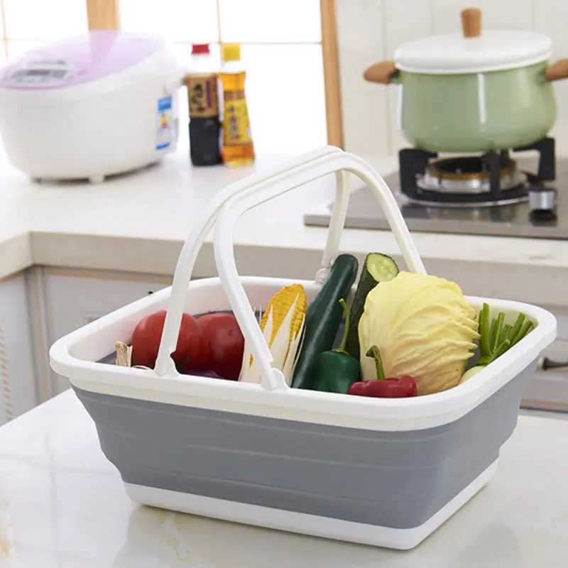 Бытовая Многофункциональная портативная складная корзина практичная для