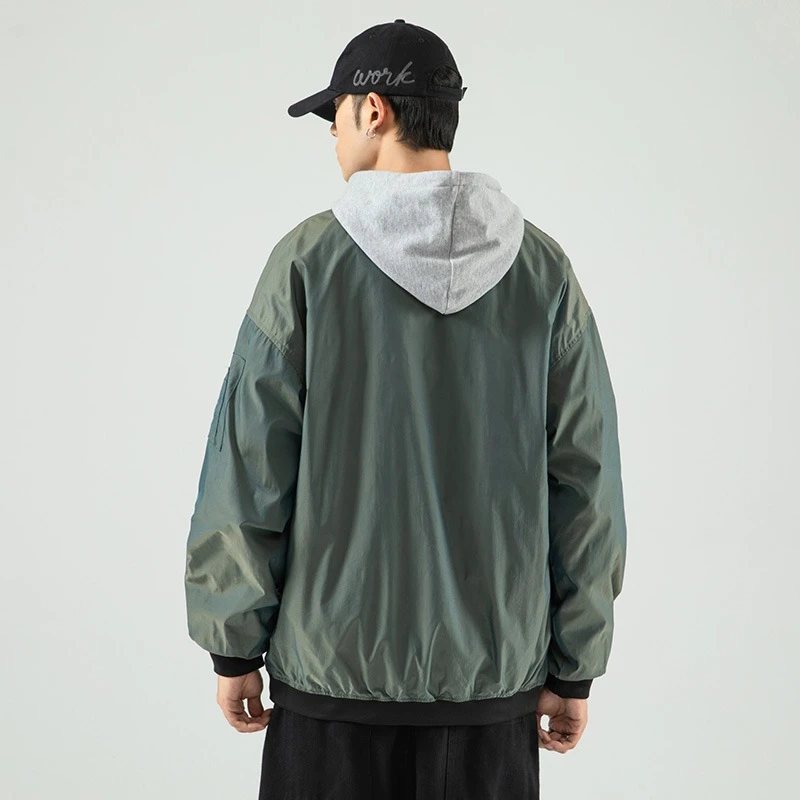 

Fashion Men's Baseball Jacket Autumn 5XL Jacket for Men Man Oversize Solid Coat Casual Men's Clothing Streetwear Polyester