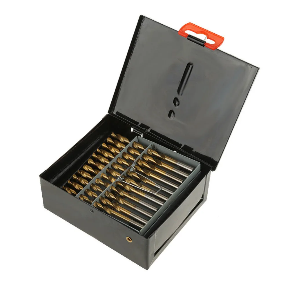 

60PCS HSS Cobalt Twist Drill Bits For Hard Metal Stainless Steel Wood w/Box