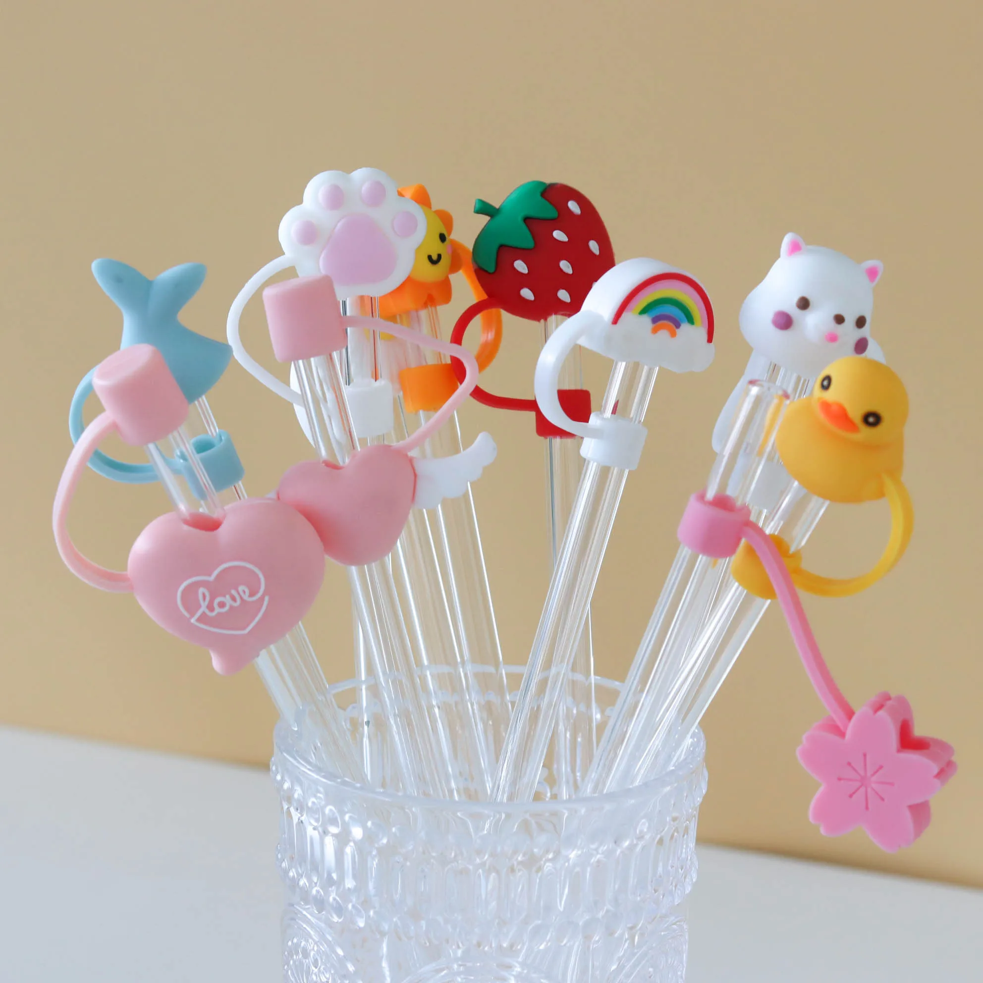 

Silicone Material Dustproof Reusable Plugs For Straw Cap Environmental Protection Straw Cap Universal Dust Plug Accessories