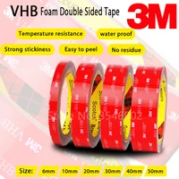 3m double sided tape for car vhb strong sticky adhesive tape anti temperature waterproof office decor thickness 0 8mm
