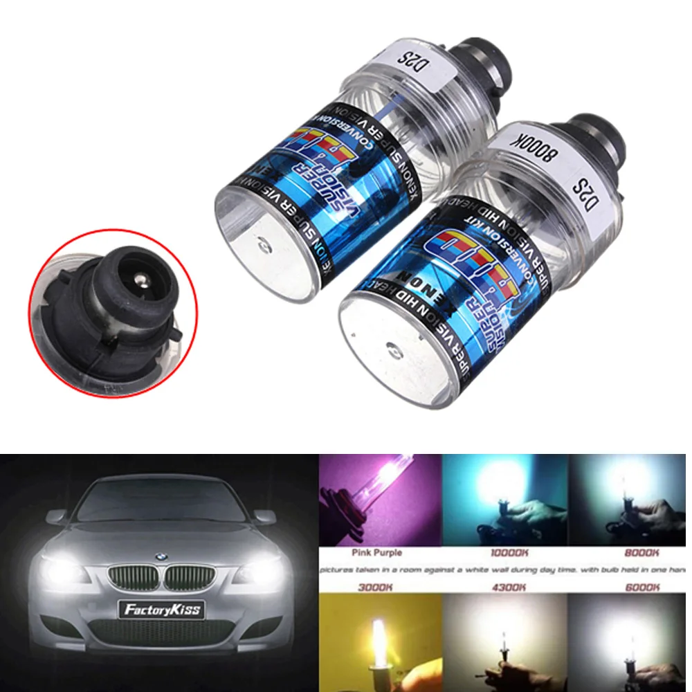 2шт 35W D2S / D2C Замена автомобиля HID ксеноновая лампа белый головной светильник