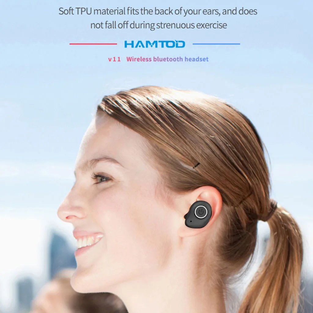 40 # HAMTO V11 Беспроводные Bluetooth 5 0 наушники Hi-Fi стереонаушники с микрофоном |