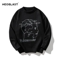 mens clothing oversized sweater technological human earth abstract grinch pattern pullover interesting jumper sharajuku jersey