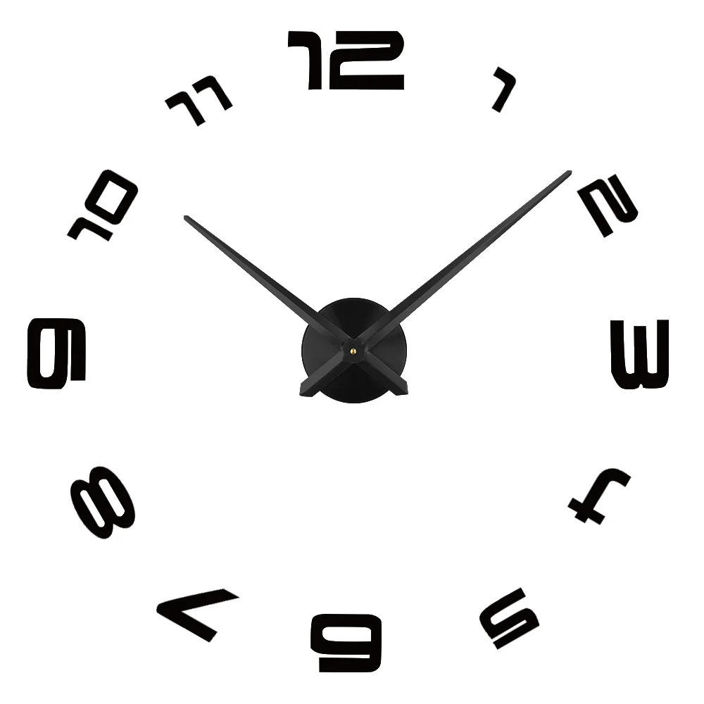 

Настенные часы 3d «сделай сам», современный дизайн, акриловые зеркальные наклейки, украшение для дома, гостиной, кварцевые игольчатые часы, н...