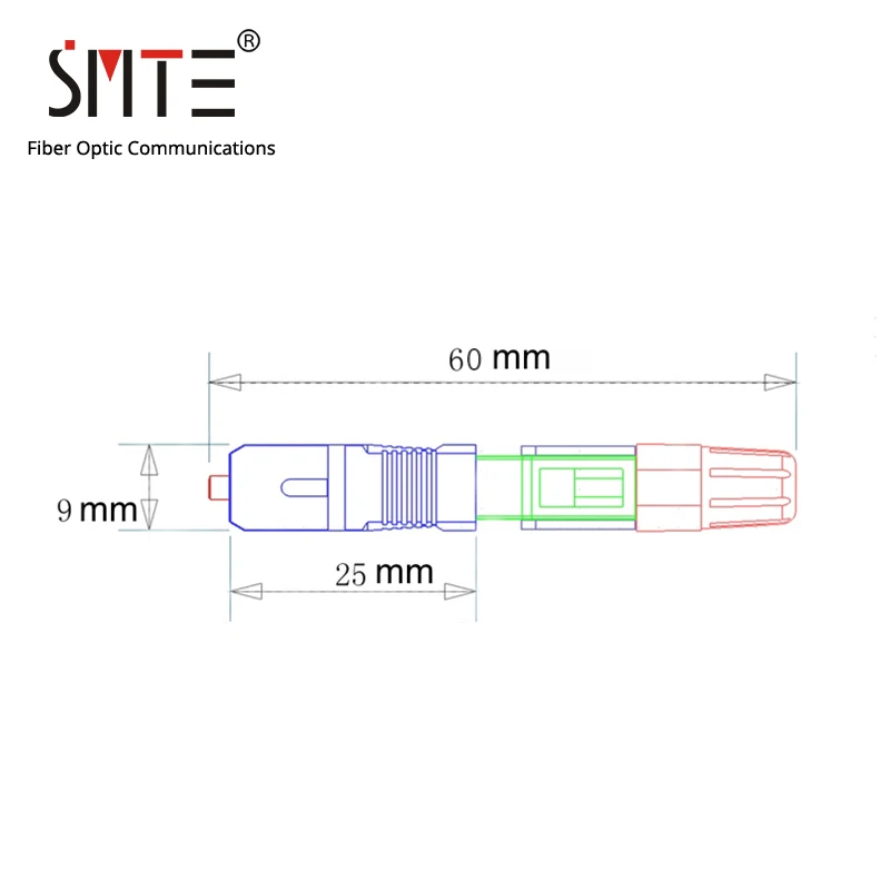 100 шт./лот ZF 8802-TLC/3 60 мм разъем SC/APC оптический волоконный разъем FTTH Волоконно-оптический