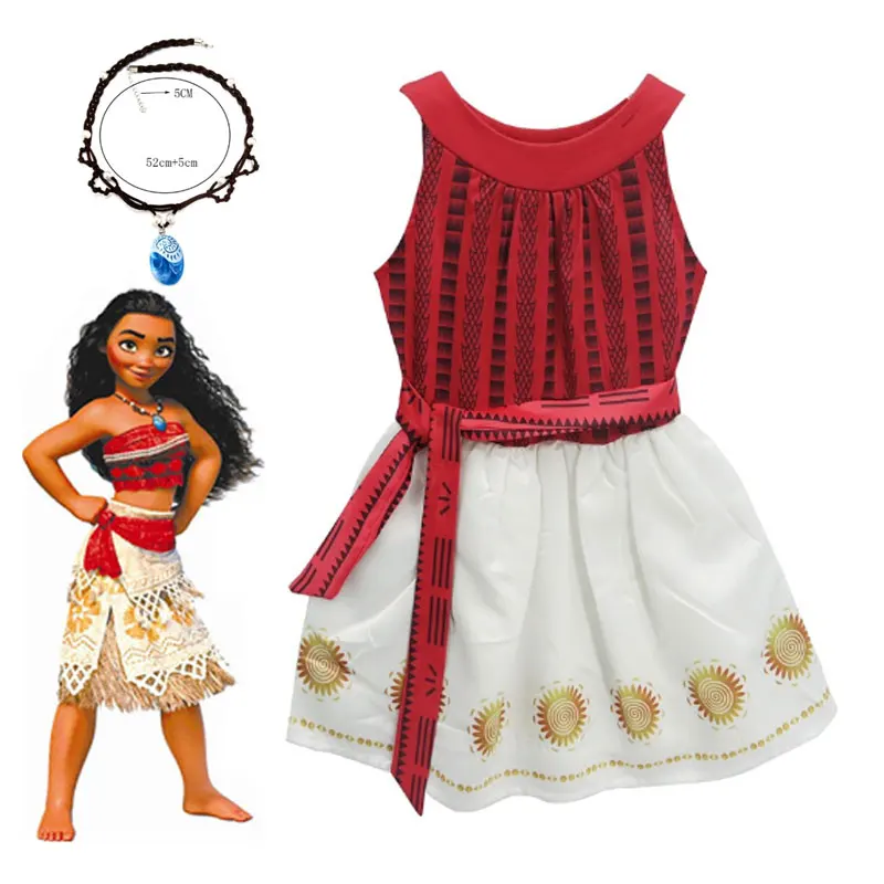 Детская одежда для малышей Костюм принцессы Моаны Платье Vaiana 2020 Комплект одежды