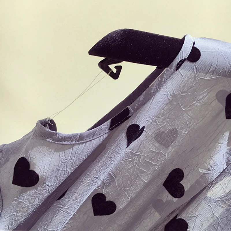 

Retro blouse women's plus size summer new style Korean fashion loose lantern sleeves strapless polka dot printed chiffon shirt