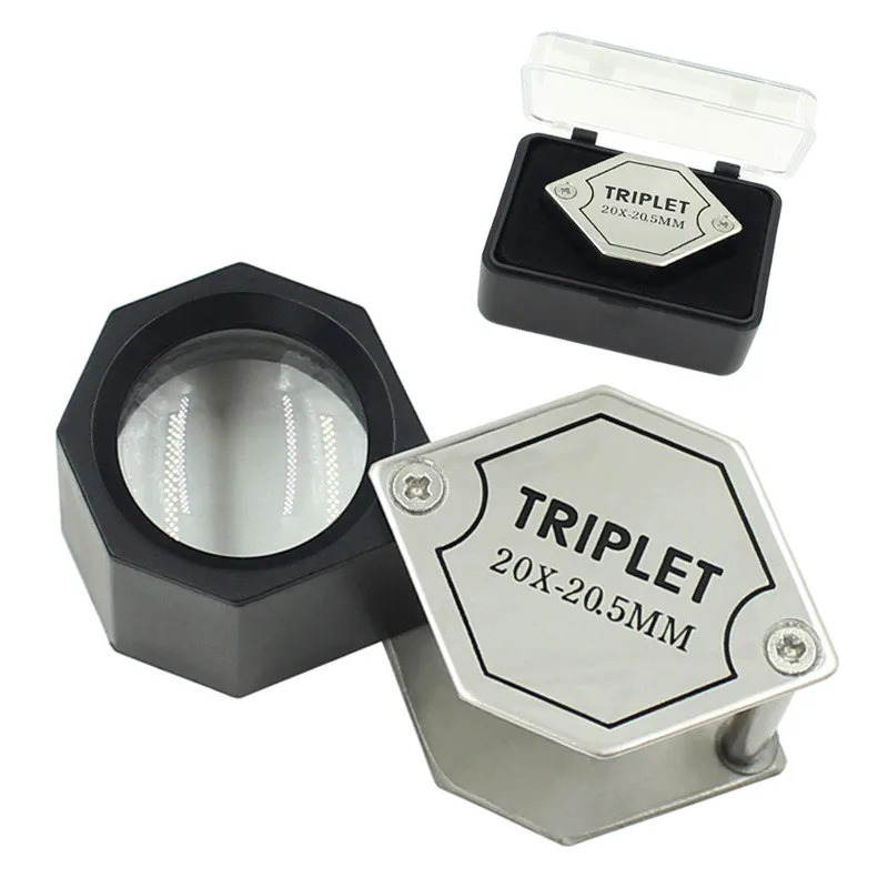 20x металлическое складное высокомощное HD ювелирное зеркало антикварное алмазное