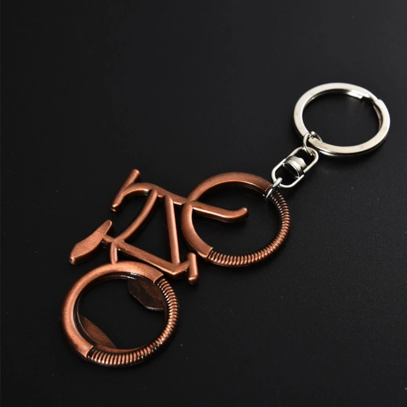 Модная металлическая открывалка для пивных бутылок брелок велосипеда ключей