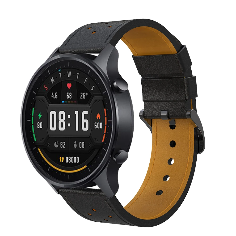 Ремешок из натуральной кожи для Xiaomi MI Smart Watch цветной спортивный браслет наручных