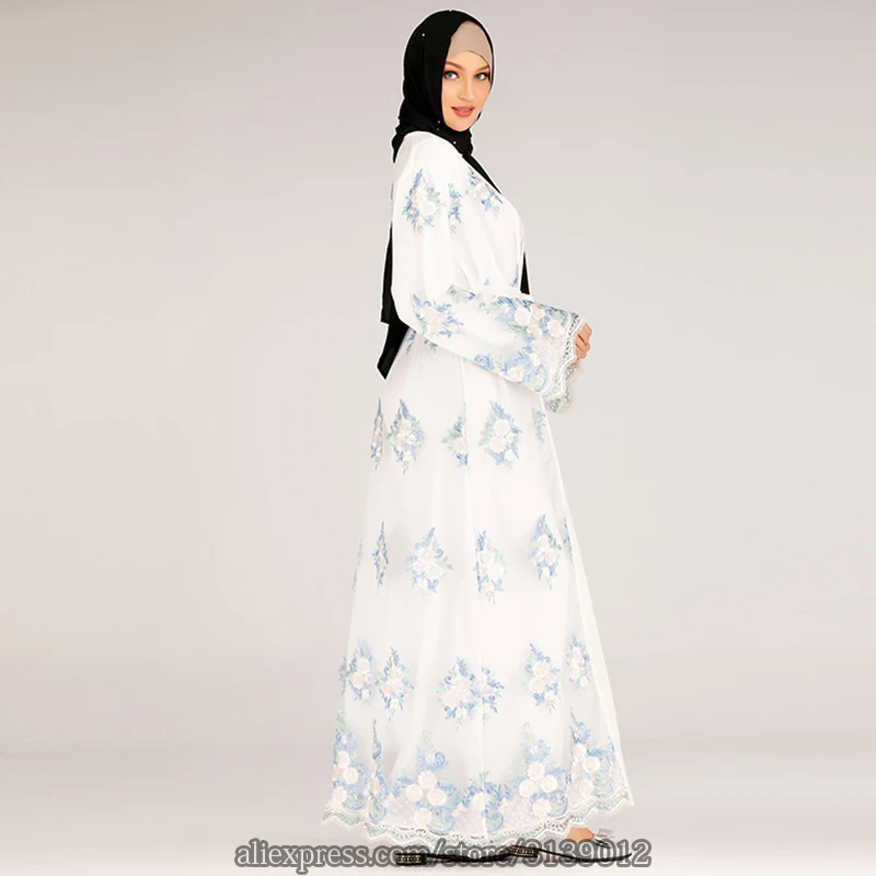 Кимоно Abaya турецкий хиджаб мусульманское платье женское Koftan макрокаин кафтан