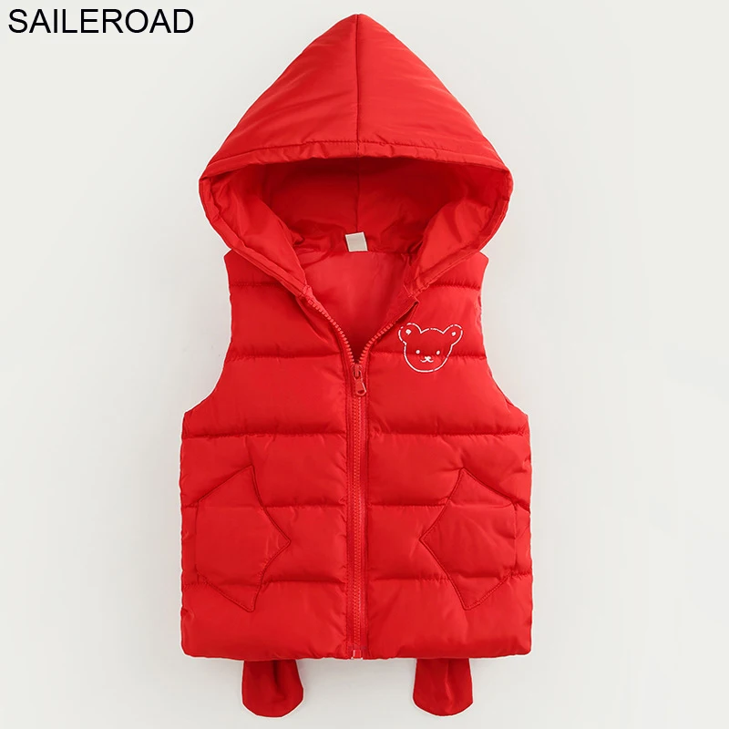SAILEROAD Жилет для новорожденных 2 7 лет без рукавов Зимние детские осенние жакеты
