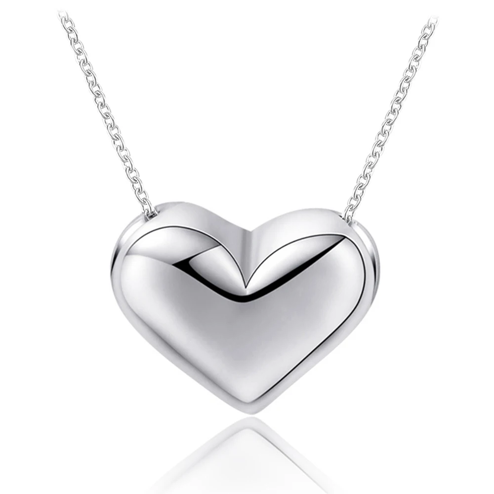Модное популярное ожерелье с сердцем из стерлингового серебра 925 пробы для