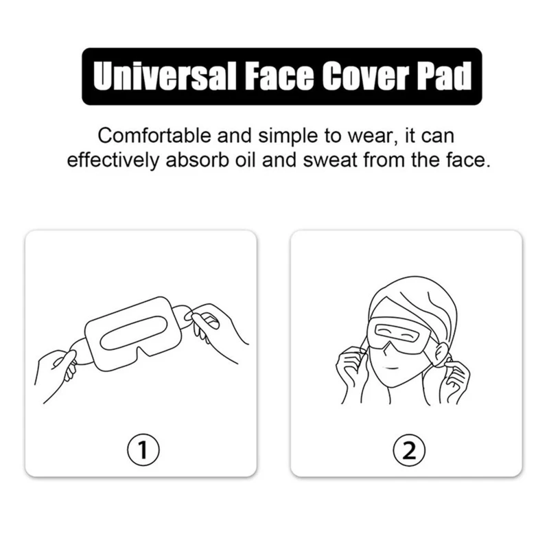 

For Quest 2 VR Eye Mask Cotton Cloth Face Protection Disposable VR Cover Pad Universal Eye Cover For Oculus Quest 2 VR