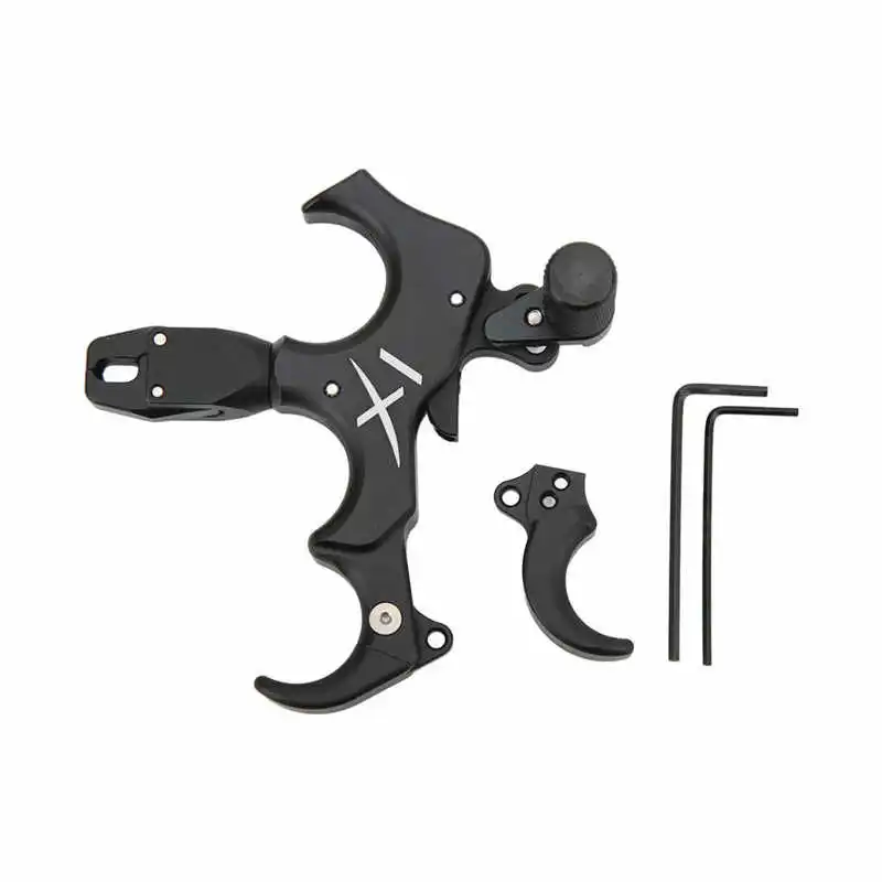 

360 Degree Rotation Compound Bow Release Adjustable Caliper Trigger Grip Thumb 3/4 Finger Release Bow Hunting Aluminum Aids