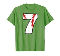 seventh birthday 7th baseball shirt number 7 born in 2012