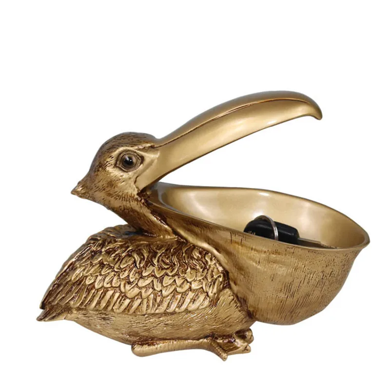 

Nordic Jewelry Key Storage Resin Big Bird Crafts Decoration Bedroom Livingroom Entrance Office Table Toucan Ornament Decor X4114