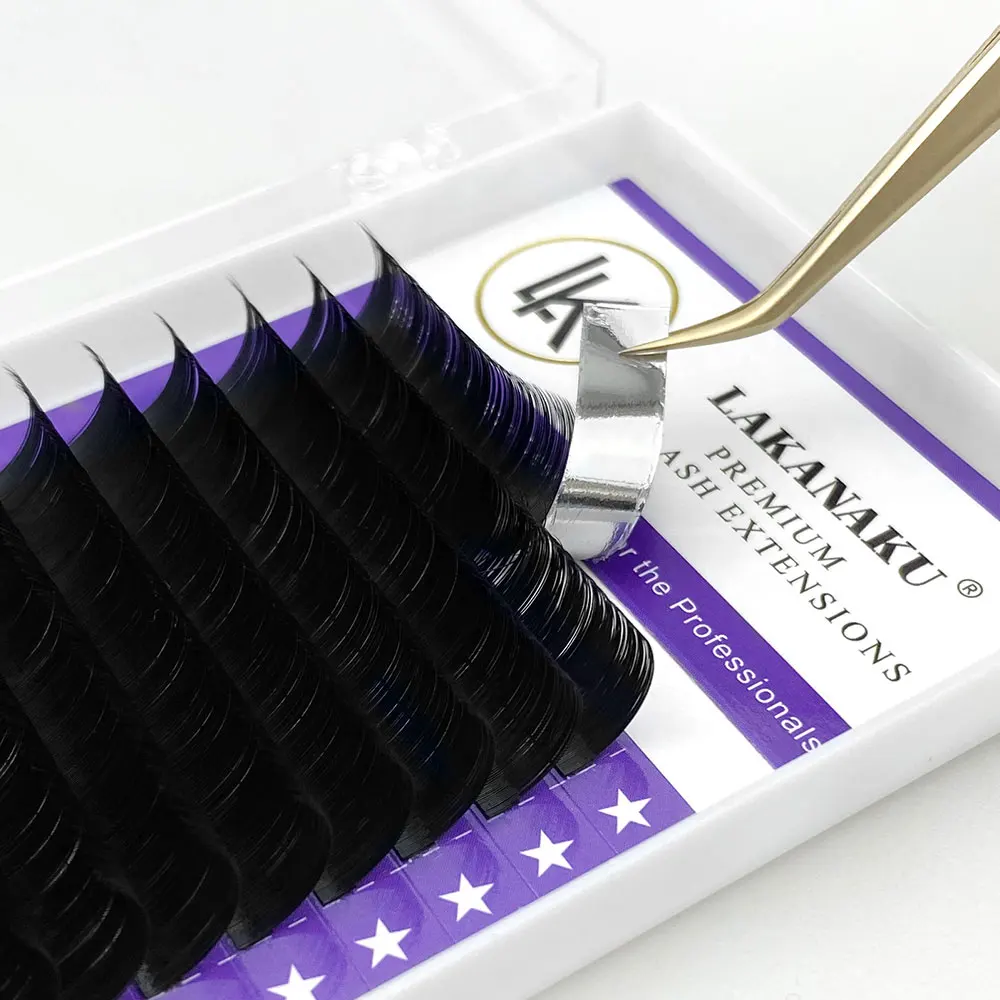 

LAKANAKU False Eyelash Extension Supplies 8-18mm Russian Volume Fans Cashmere Las Extension Tray Individual Makeup Eyelash