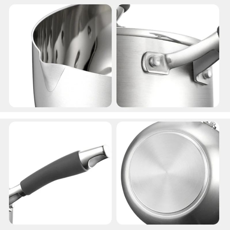 

Snow Pan with Silicone Handle with Lid Non-Stick Pan Household Pot Soup Pot Frying Pan