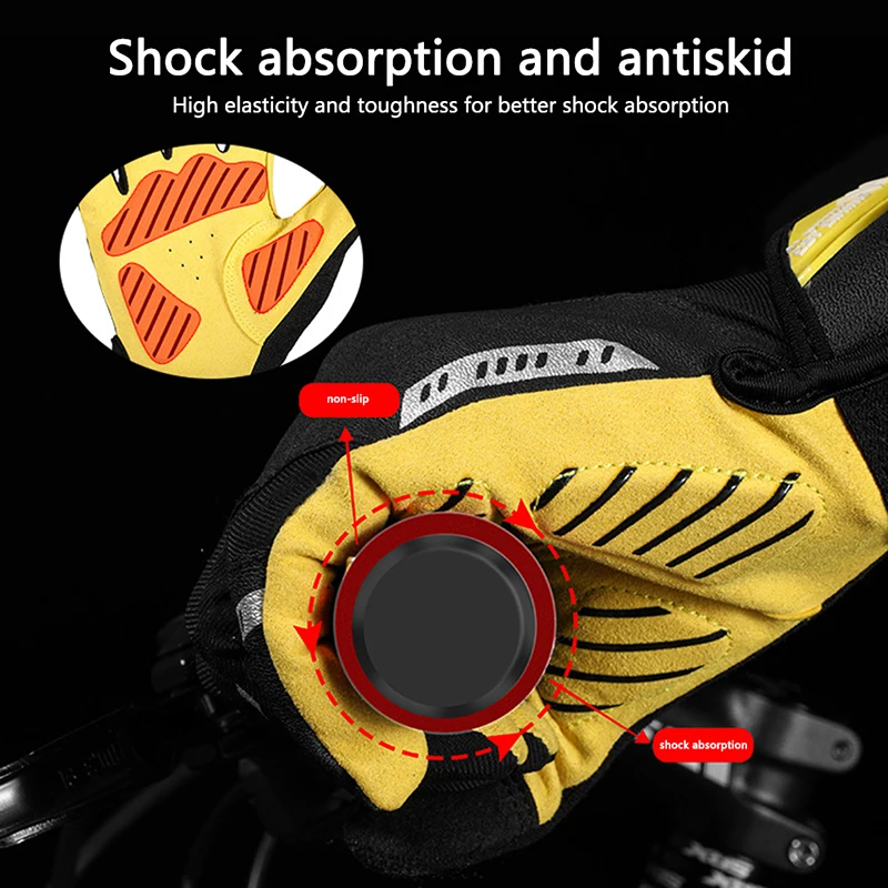 

Perfect Quality Cycling Gloves West Biking Bicycle Gloves Mountain Riding Anti-slip Motorcycle Long Finger Touch Screen Glove
