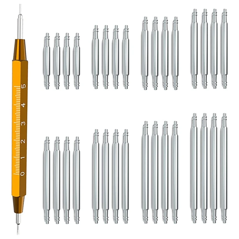 

Пружинный стержень с 32 шт. сверхмощных шпильки из нержавеющей стали для браслета часов