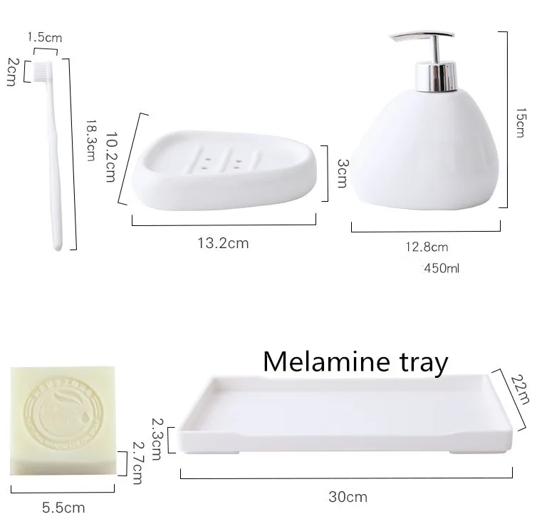 Набор керамических аксессуаров для ванной комнаты комплект из 6/7 предметов в