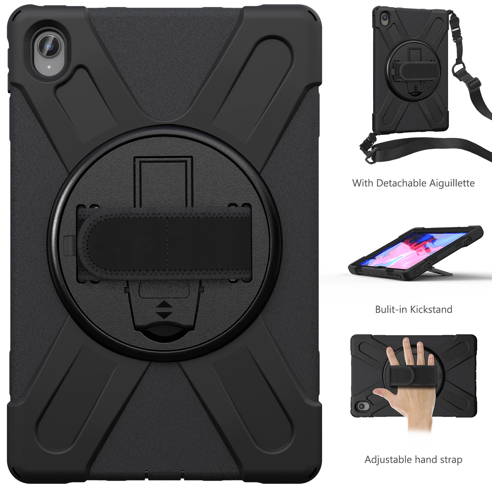 

Rotating Bracket Case For Tab P11 / P11 Pro Tablet Case For Lenovo Tab P11 Pro TB-J706F And P11 TB-J606F cover + Shoulder strap