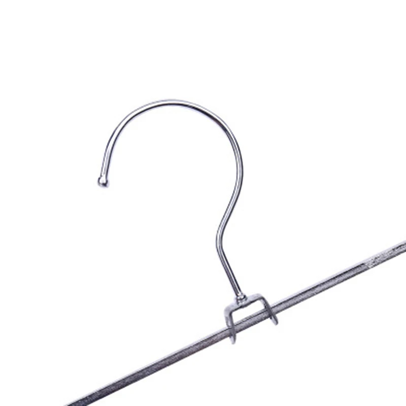Perchero multifuncional de acero inoxidable para pantalones, 10 piezas, ahorra espacio con 2 Clips-2