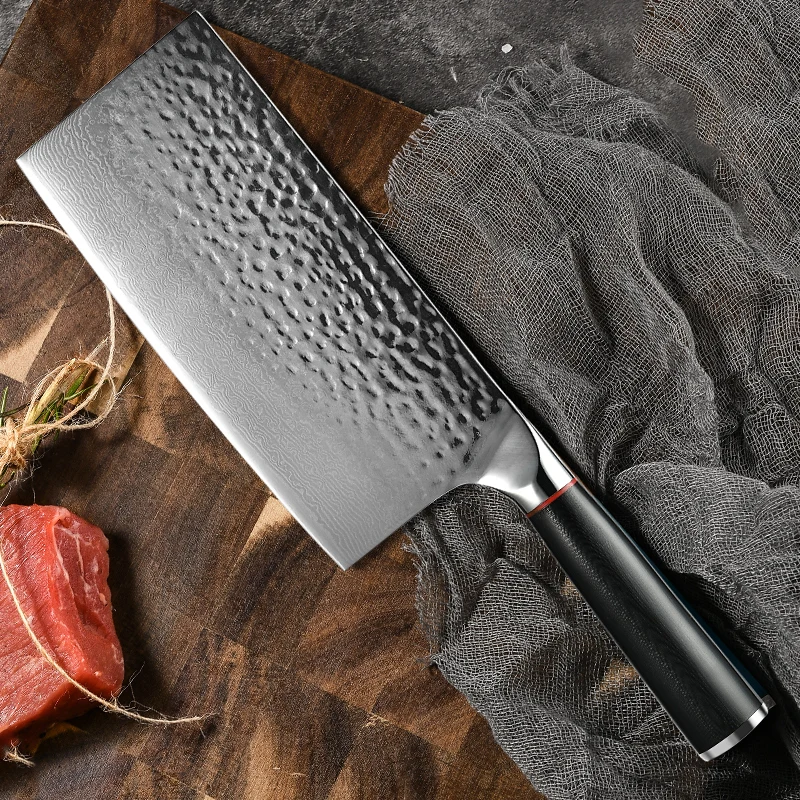 7-дюймовый дамасский кухонный нож Grandsharp из высокоуглеродистой нержавеющей стали