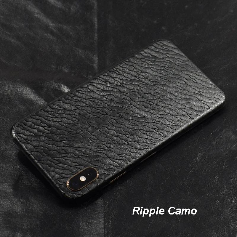 Ripple Camo Прозрачная 3D пленка из углеродного волокна, пленка для телефона, задняя наклейка для iPhone 11 Pro XS MAX XR X 8 7 6 6S Plus, прозрачная наклейка - Цвет: Ripple Camo