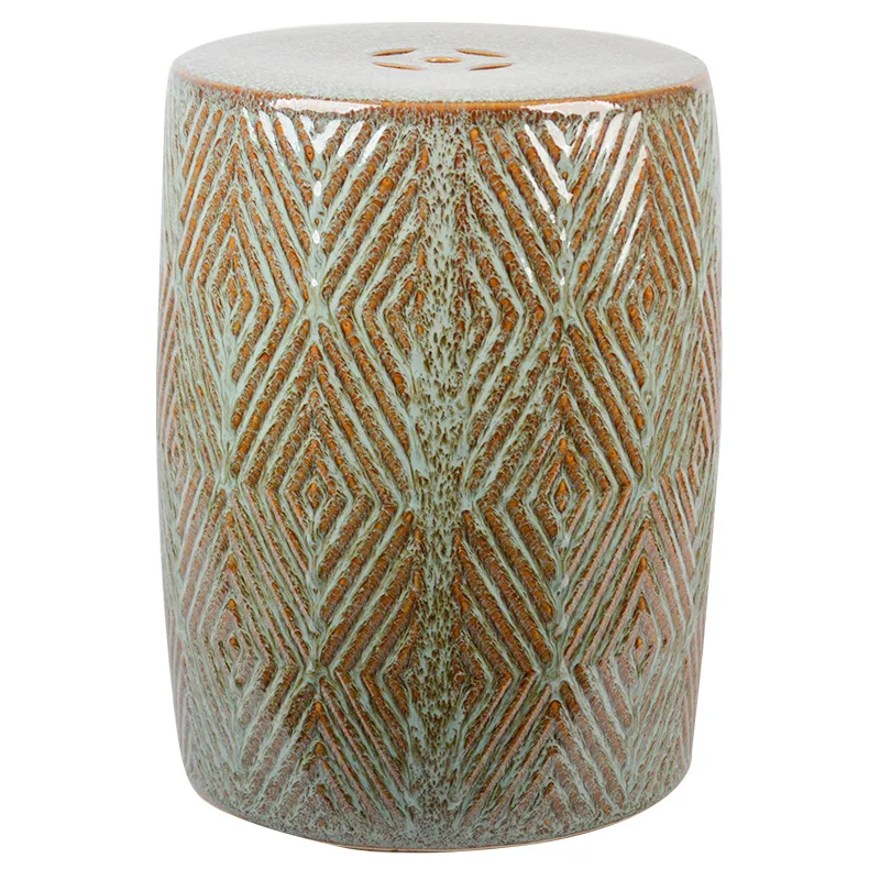 

Creative antique ceramic round pier drum stool round pier living room courtyard hotel ceramic crafts drum chair
