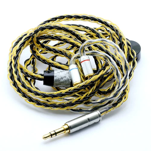 RTC1190 1,2 M 1,0 мм x 8 Core HIFI посеребренный обновленный кабель 3,5/2,5 Разъем MMCX/2Pin разъем для улучшения глубины саундстажа и присутствия - Цвет: RTC1190