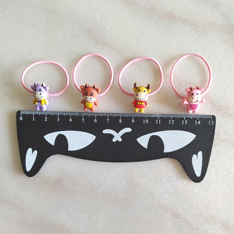 

2PCS New Cute Calf Princess Headwear Kids Cartoon Elastic Hair Bands Children Ropes Girls Accessories Baby Headdress