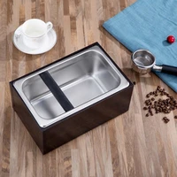 stainless steel coffee knock box coffee grounds container waste bin for home coffee shop use coffeware sets