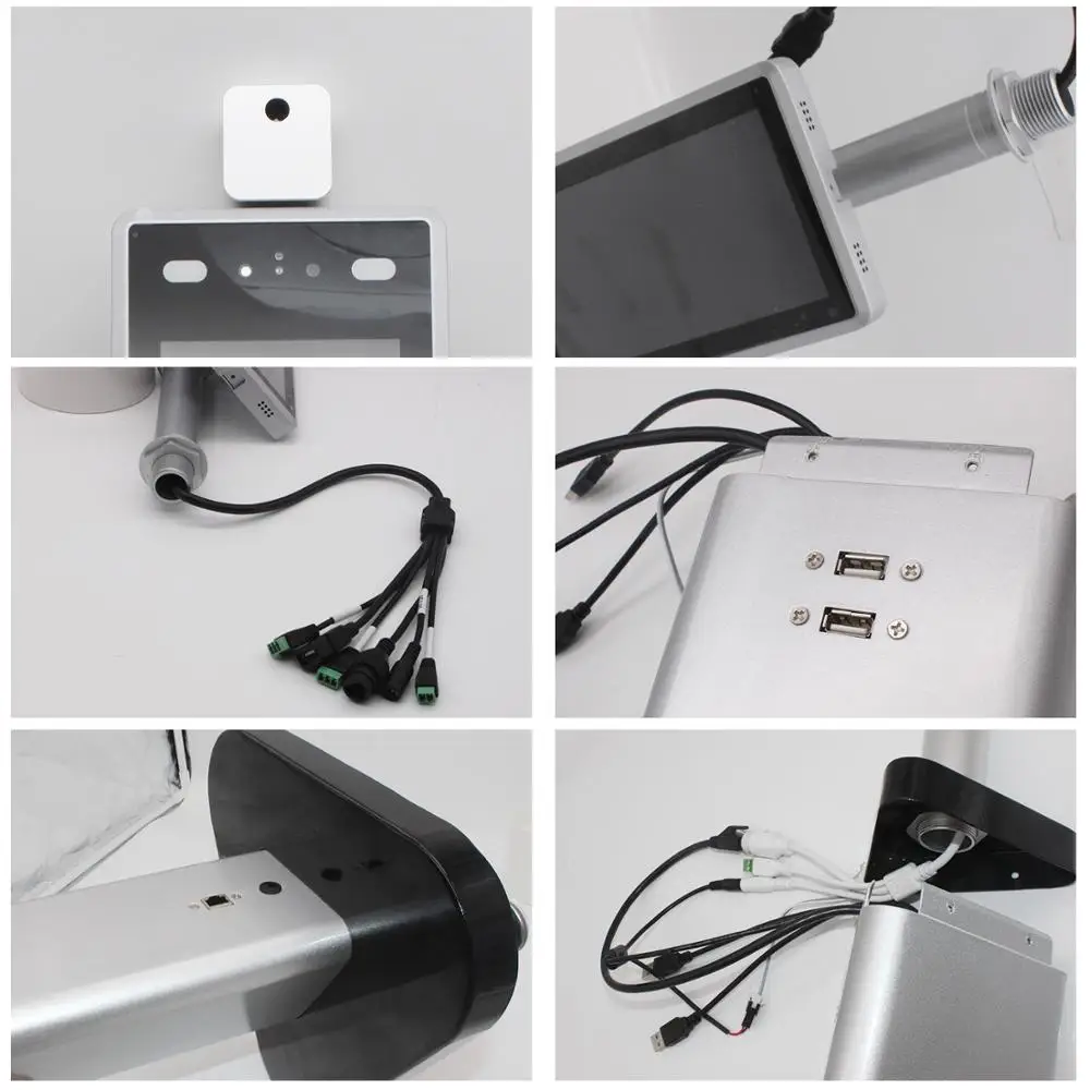 7-дюймовый IPS HD дисплей распознавание лица термальная посещаемость времени